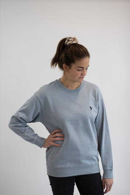 Crewneck – blaugrau